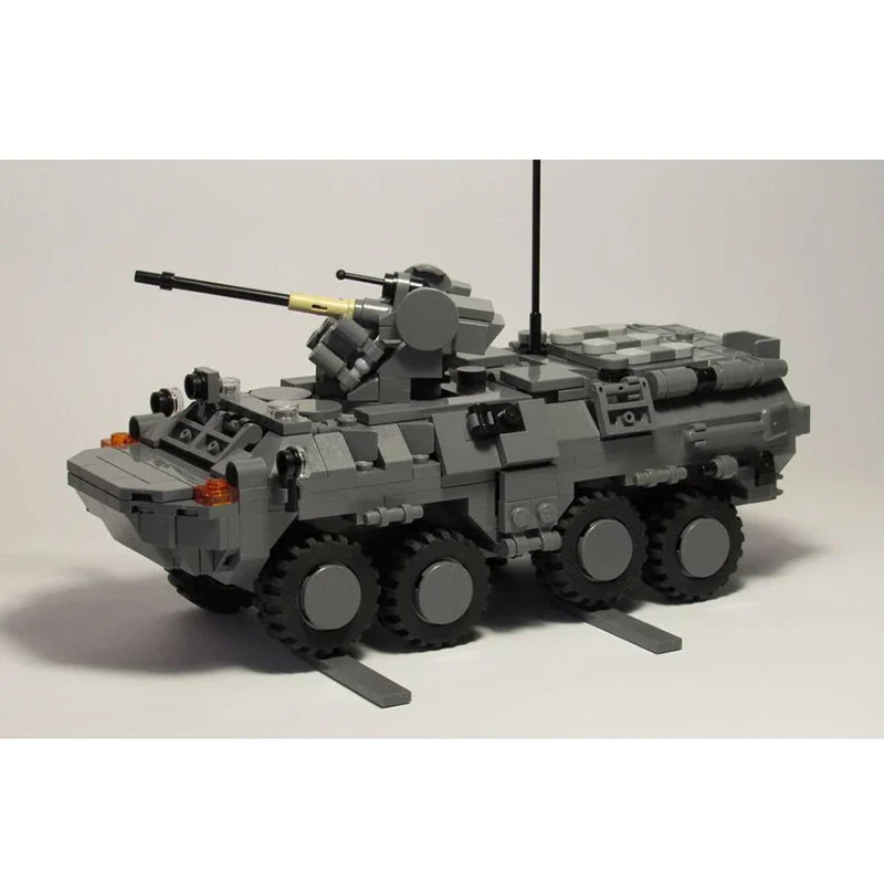 Military Series Moc Building Blocks  BTR-80 Model Technology Bricks DIY Assembly Armored Car Toys For