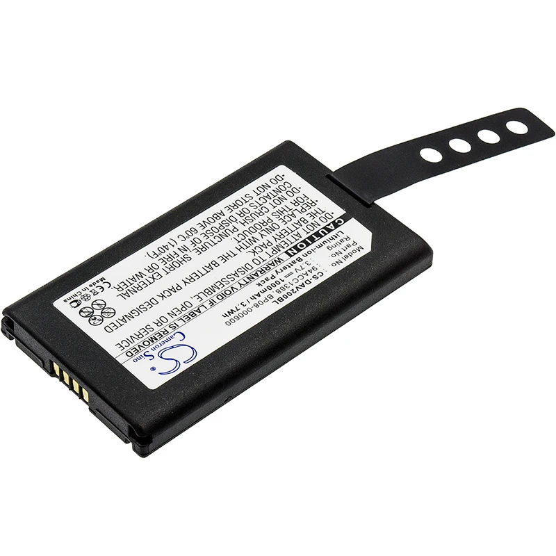 CameronSino Battery for Datalogic CVR2 Memor X3 11300794 fits Wasp 63380892051 Barcode Scanner battery 1000mAh/3.70Wh 3.70V