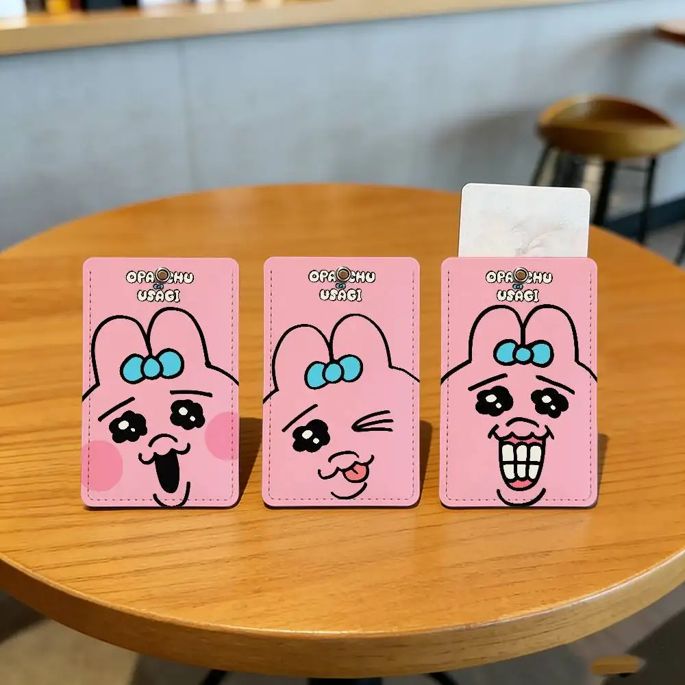 كارتون O-Opanchu مضحك Usagi بطاقة كليب واقية كم حافلة البنك بطاقة الائتمان كم واقية بطاقة الهوية #5
