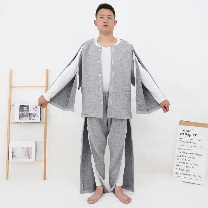 

Easy to wear and take off hospital clothes, leg, foot and arm fractures, postoperative care clothes, bed paralysis clothes