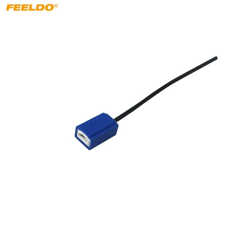 FEELDO H1/h3 female ceramic Heat Resistance Headlight Wiring Harness lamp holder socket CONNECTOR TER BULB