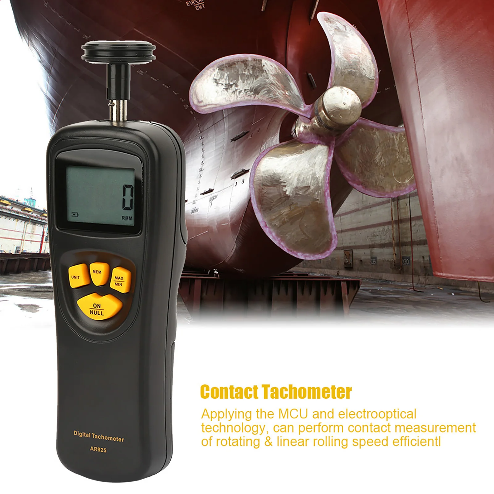 

Цифровой контактный тахометр SMART SENSOR 0.5~19999 об/мин с ЖК-дисплеем и подсветкой, измеритель скорости вращения