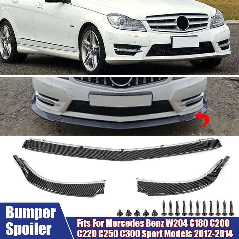 

Car Front Bumper Splitter Lip Spoiler Diffuser Guard Body For Mercedes Benz W204 C200 C250 C300 Sport 2012-2014 Bumper Protector