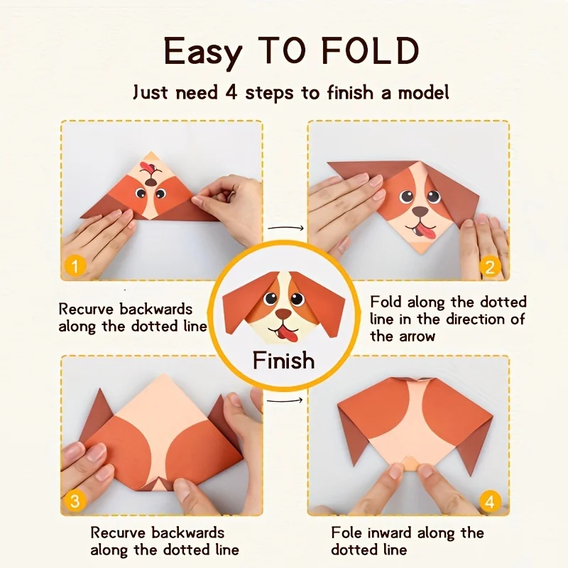 クリエイティブな折り紙用色紙 - 教育活動、形作りの創造性と集中力向上キット |   完璧な贈り物