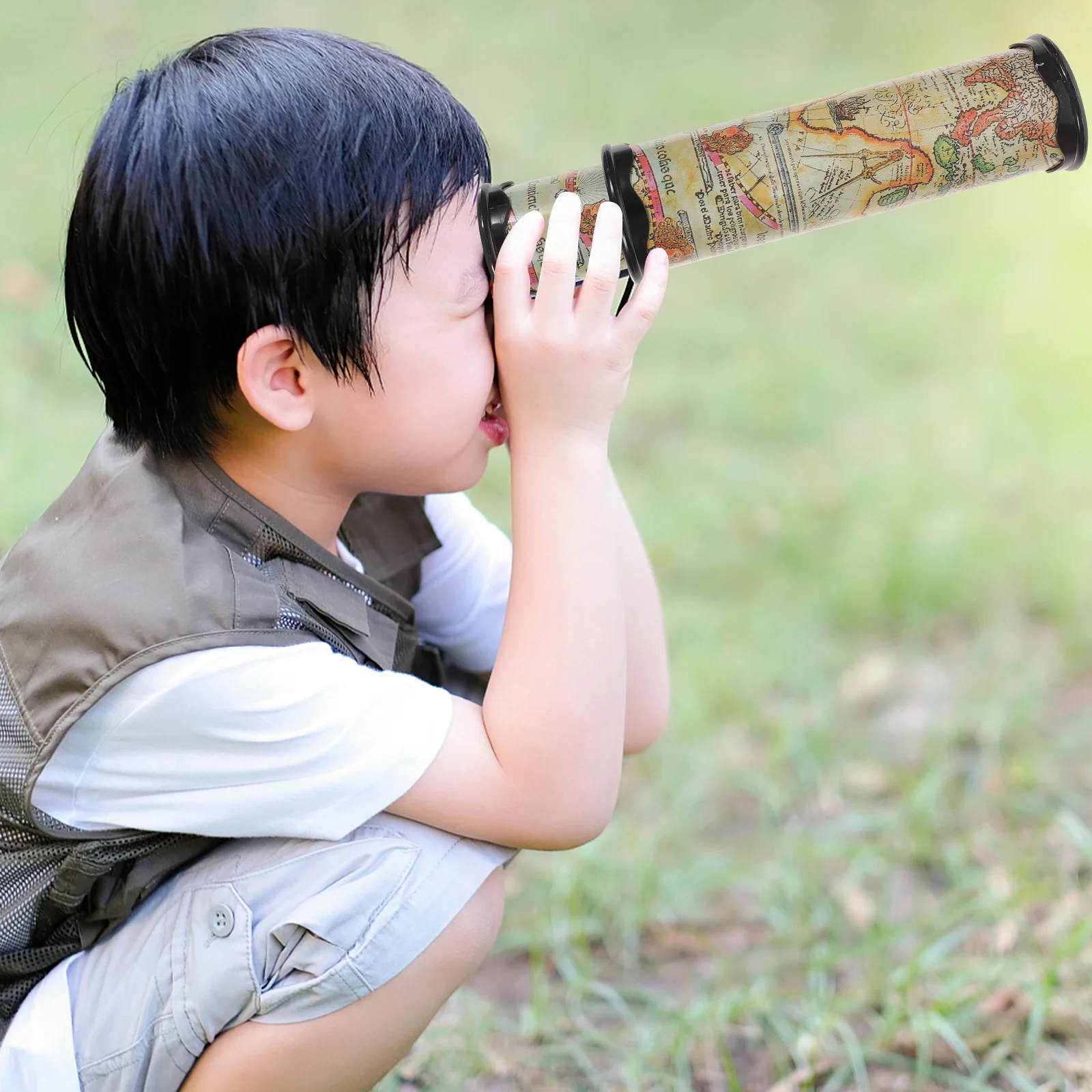 

2pcs Rotating Kaleidoscope Kids Educational Visual Stimulation Compact Grasping Design Scope Play Learning Gift For