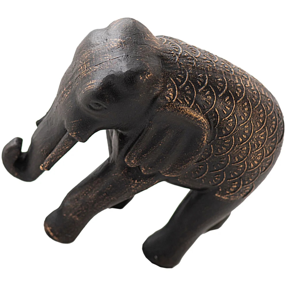

Resin Elephant Vintage Small Elephant Craft Ornament Desktop Statue Decorative Room Table Decor Room Decor Resin Animal Craft