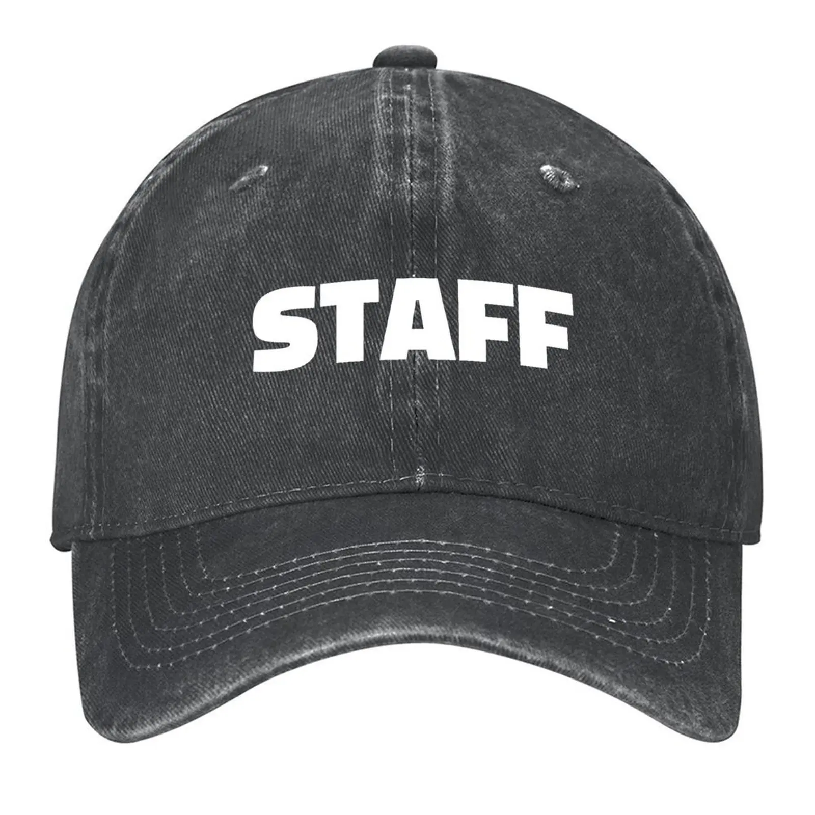 

STAFF white on Black Baseball Cap sun caps Uv Protection Solar Hat Bobble Hat hiking hat For Man Women's