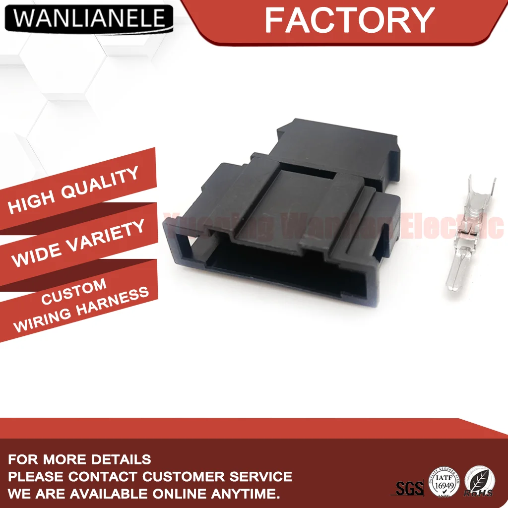 50 Sets 4D0972704 4 Pin Flat Contact Connector Repair Wire Fit VW Audi Skoda Seat Tail Light Sunroof Speaker Plug Pigtail