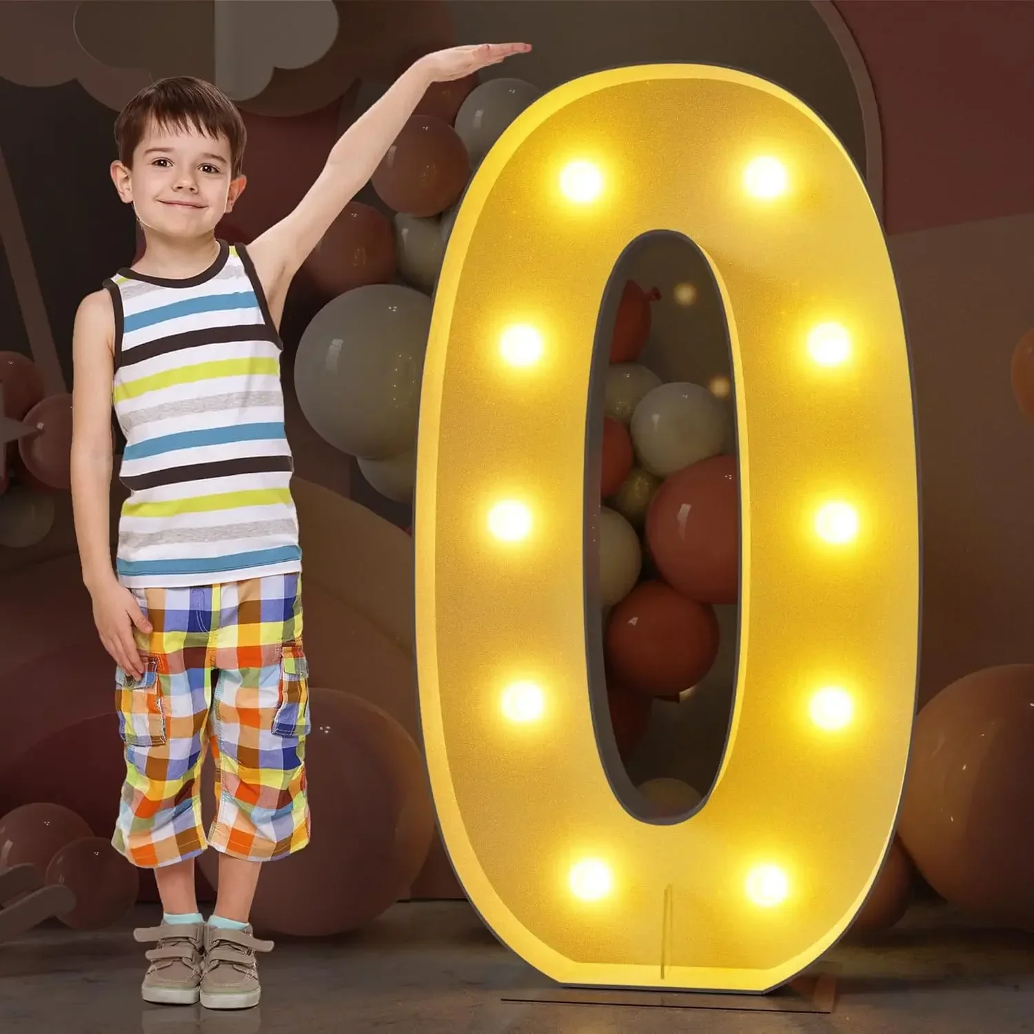 120CM DIY Marquee Letters Marquee Warme Lichtgevende Letters Grote Mozaïek Schuimplaat Letters XMAS LOVE BABY PROM Feestdecoratie - afbeelding 1