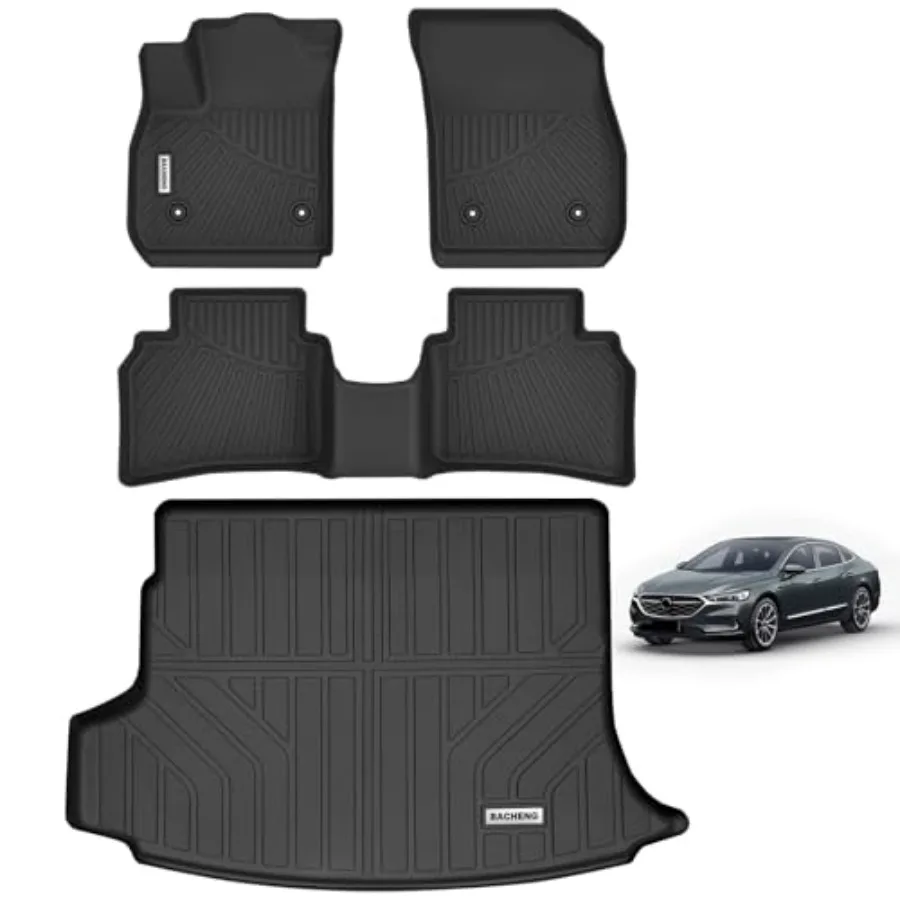 

Floor Mats TPE Car Accessories 2 Row Black Compatible for 2021 2022 2023 2024 2025 Envision Durable Mats for Ultimate Floor Pr