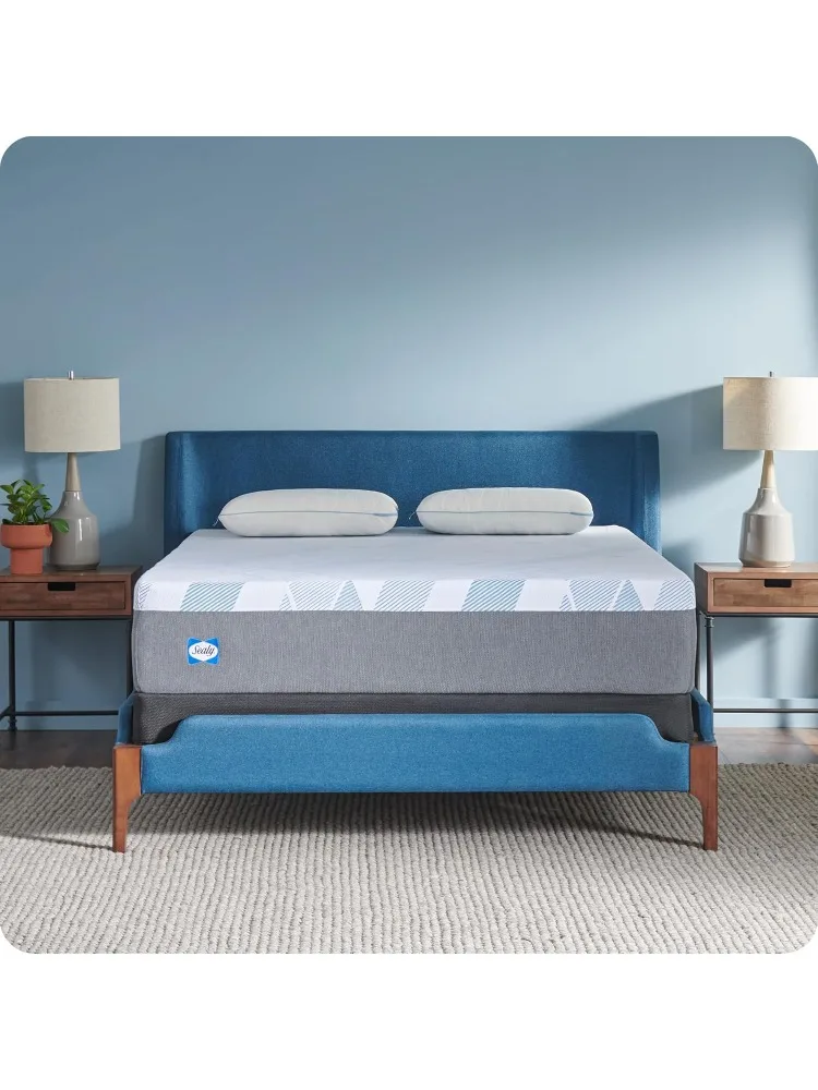 

Гибридный матрас в коробке 12 дюймов, гелевая пена с эффектом памяти King, SealyComfort, катушки SealyResponsive Encased, Surface-Guard T