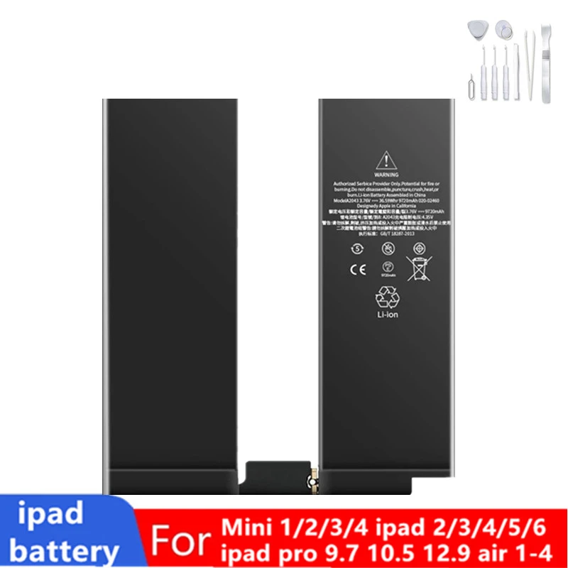 

For Apple iPad 6 Air 2 iPad6 Air2 A1547 A1566 A1567 pad6 7340mAh Replacement Battery