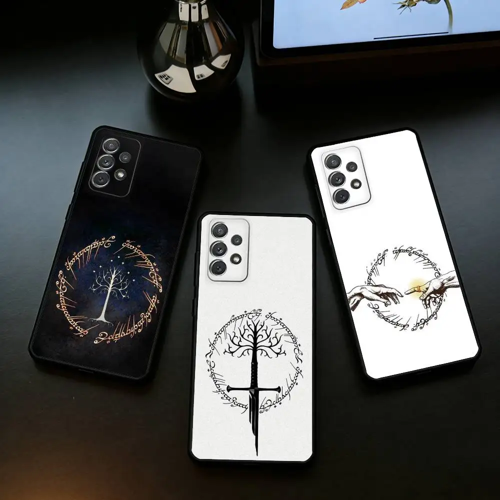 

The Lord of the R-Rings Map Soft Silicone Black Cover Phone Case For Samsung Galaxy A73,A72,A71,A70,A53,A52,A51