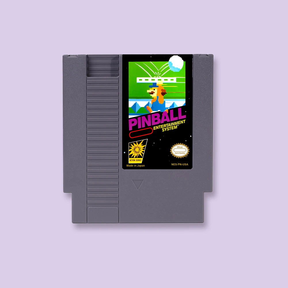 Pinball Game Cartridge Action Game For NES 8Bit 72PIN Consoles Game Card