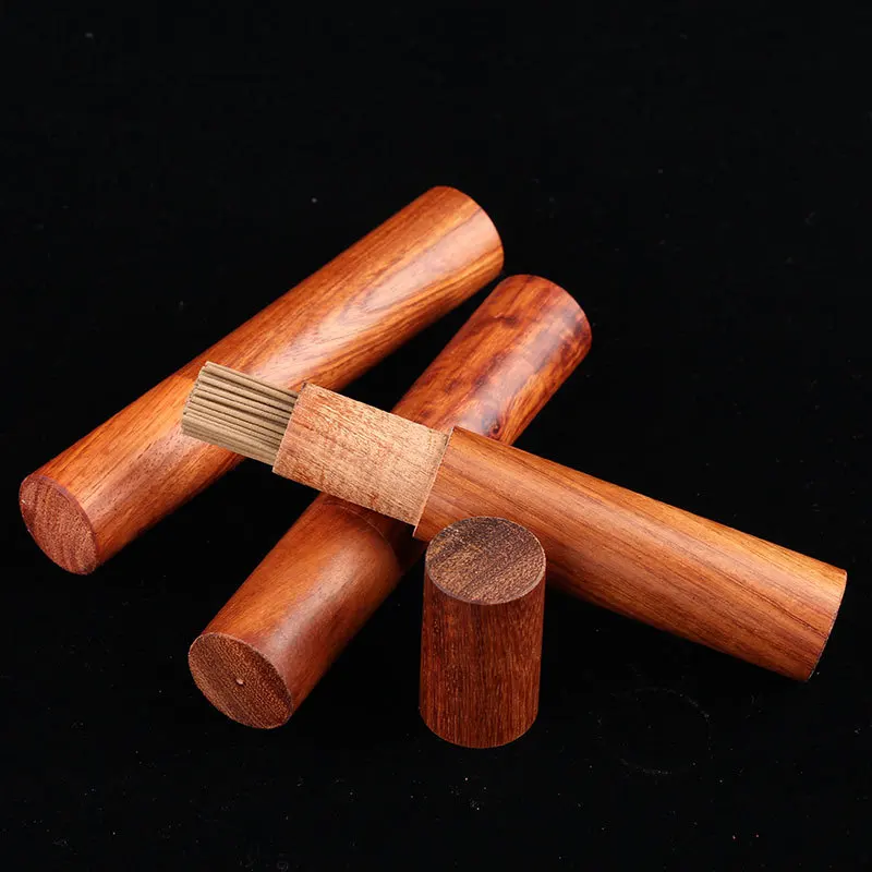 Natural Wood Incense Stick Tube Holder Home Fragrances for Sleep Health Home Insense-Burner Catcher Stick Incense Storage Box