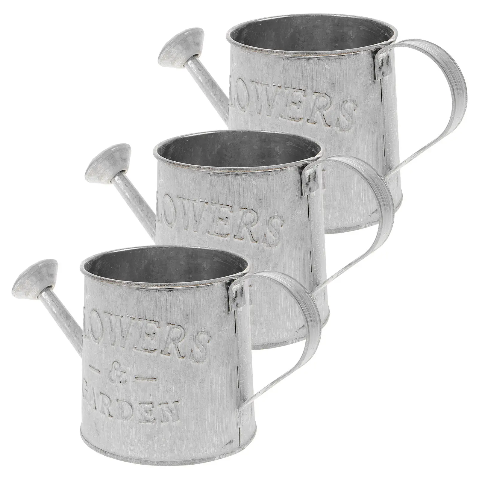 

3Pcs Retro Iron Flower Bucket Vintage Planter for Home Garden Decoration Flower Storage Container Outdoor Indoor Ornament