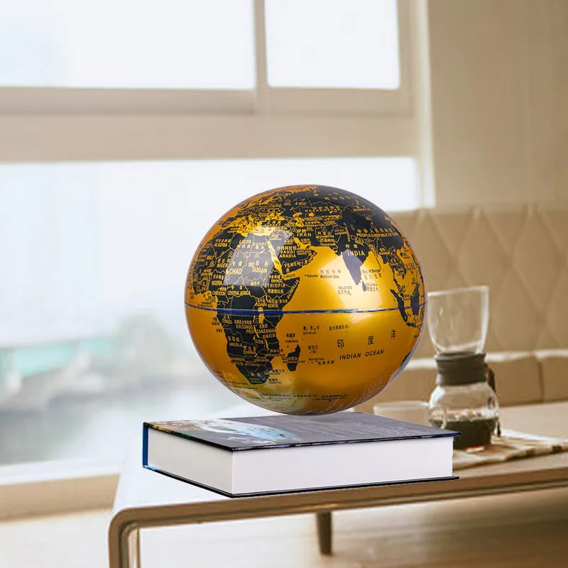 6-Inch book suspension globe, living room and study furnishings 3D night light, magnetic levitation