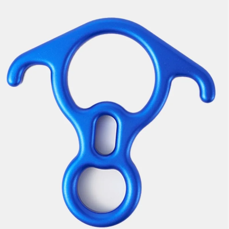 Rock Climbing Figure 8 Descender, Horn 8‑Ring Rappel Device, Outdoor Slow Down Gear for High Altitude Work & Safety Protection
