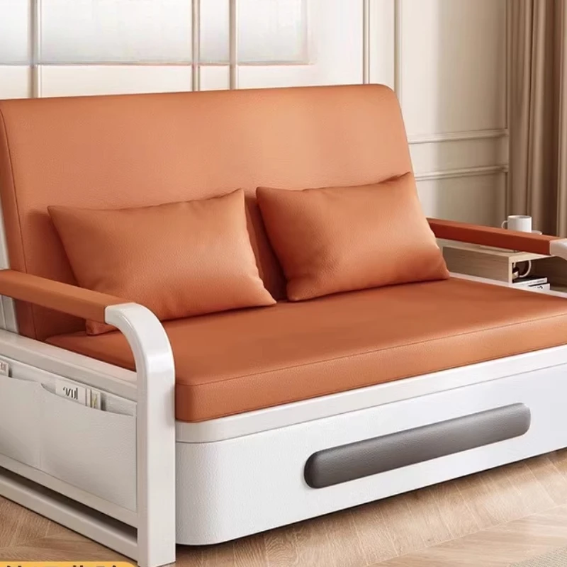 Sofa bed folding dual-purpose small apartment living room balcony overnight integrated multi-functional storage retractable bed