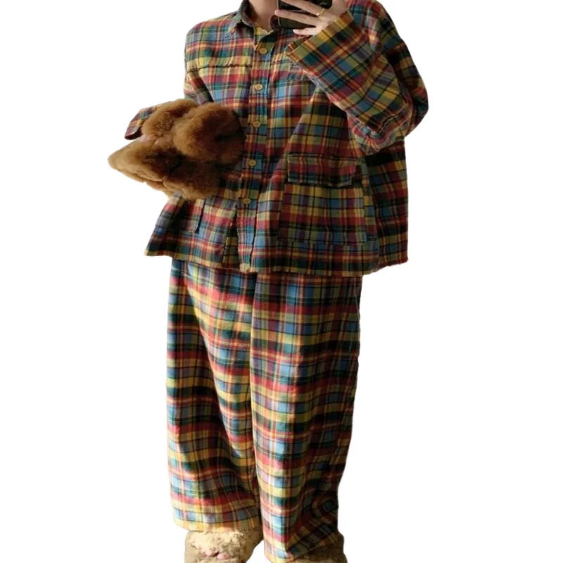 Pjs Set Women's Pajama Set Women's Warm Winter Pajamas Fashionable Home Clothes, Pajamas Cute and Soft Pajama Set Christmas Gift