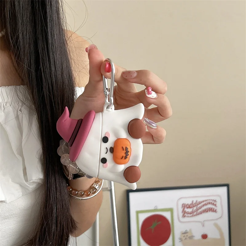Kotak Earphone |   Hantu Labu Lucu |   Halloween |   Hadiah Sahabat Terbaik |   Cocok untuk AirPods 1 2 3 4 Pro Pro2
