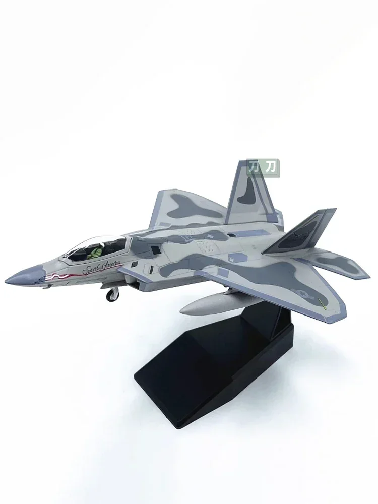 Diecast 1:100 Scale F-22 Stealth fighter Alloy Finished Aircraft Simulation Model Static Decoration Souvenir Gifts For Adult Boy