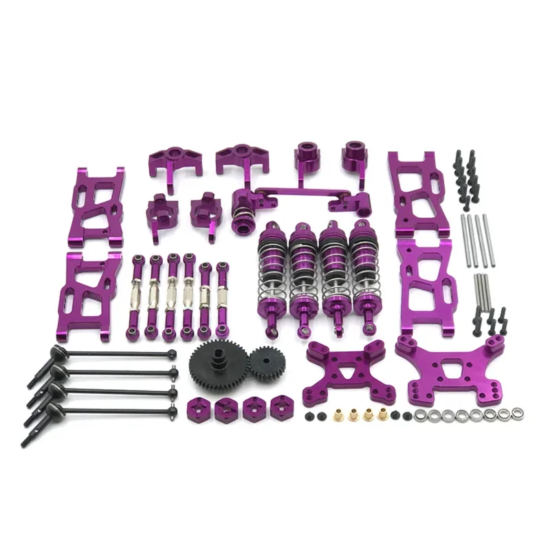Wltoys-Metal Upgrades Peças, Swing Arm Shock Absorber Set, Acessórios de carro, Kits de modificação, 144001, 144002, 144010, 124017, 124019