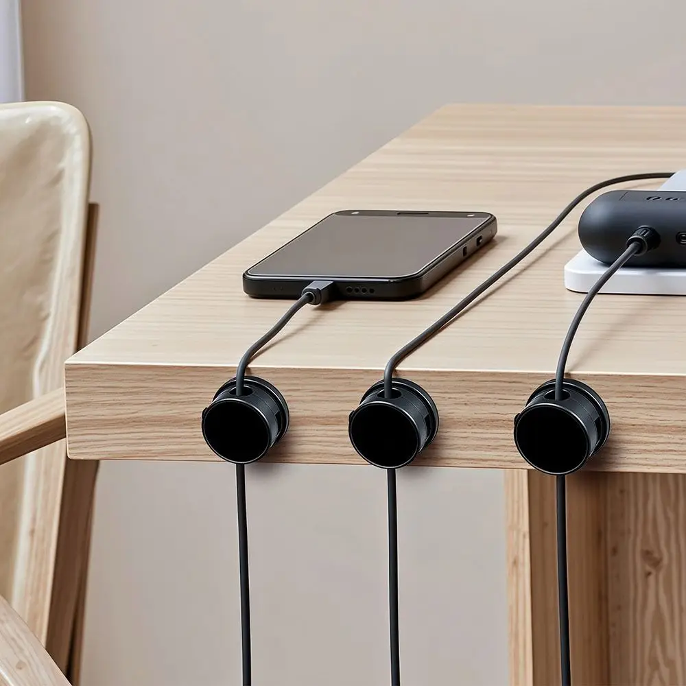 Clips de Cable magnéticos de rotación de 360 grados, soporte de Cable magnético autoadhesivo, gestión de cables, uso de escritorio, alta calidad, 1/6 Uds.