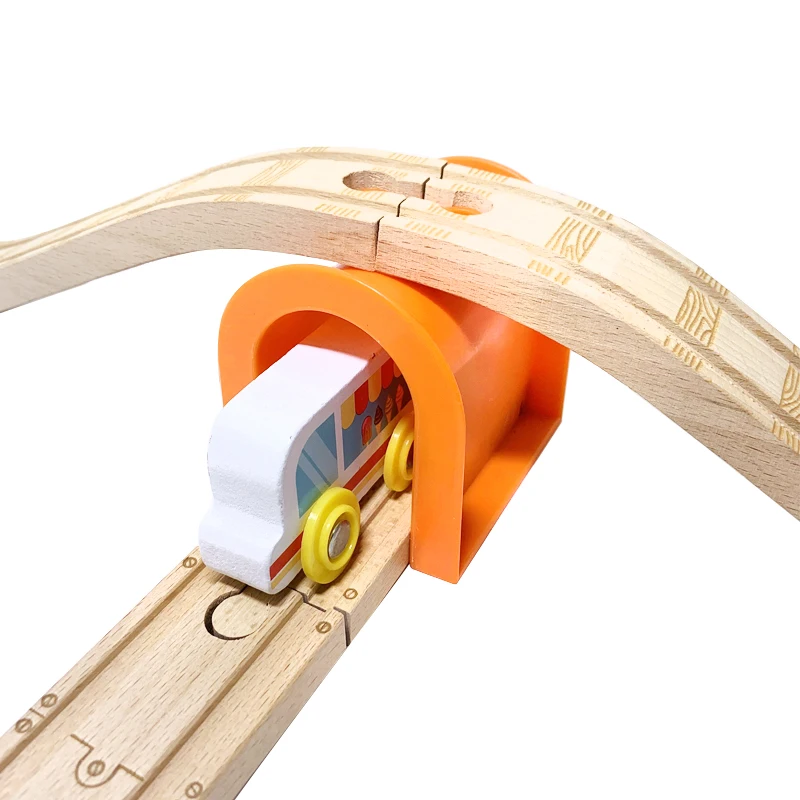 Elektrische Zug Holz Track jungen Spielzeug Track Gaming Szene Must-have Zubehör Multifunktionale Tunnel Höhle Kompatibel S28