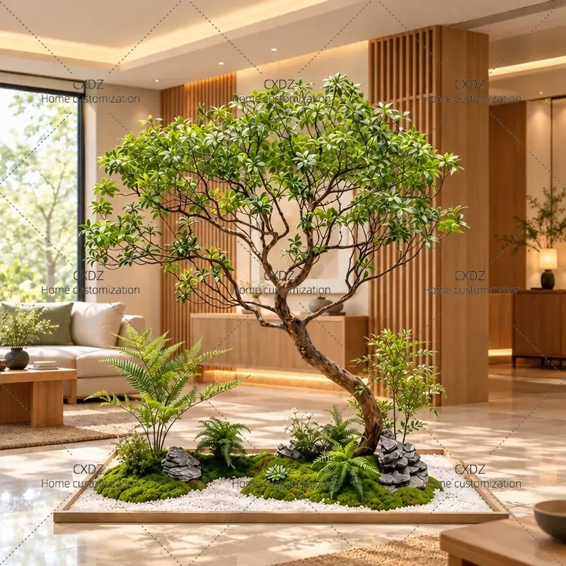 Bionic Horse Drunk Tree Simulation Plant Indoor Greenery Decoration Simple Landscape for Window Staircase Home Soft Decor