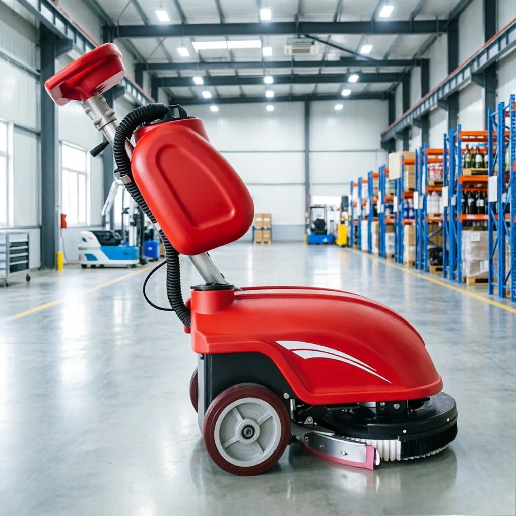 

Custom Walk Behind Floor Scrubber Efficient Cleaning Model 350 Floor Scrubber 24V 35cm Floor Washing Machine with Suck Triplet