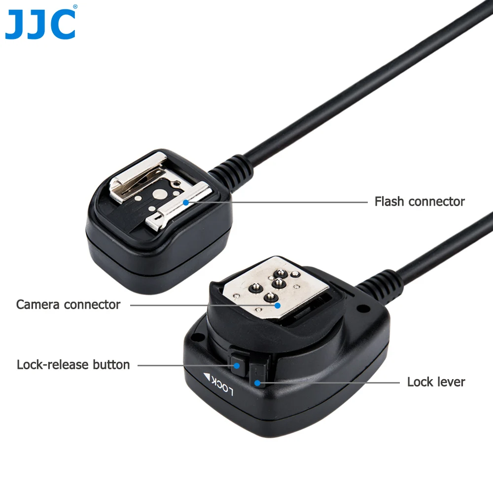 JJC 1.3m TTL Off Camera Flash Cords Hot Shoe Sync Remote Light Focus Cable for Nikon D series DSLR Speedlites SB-5000/SB-800