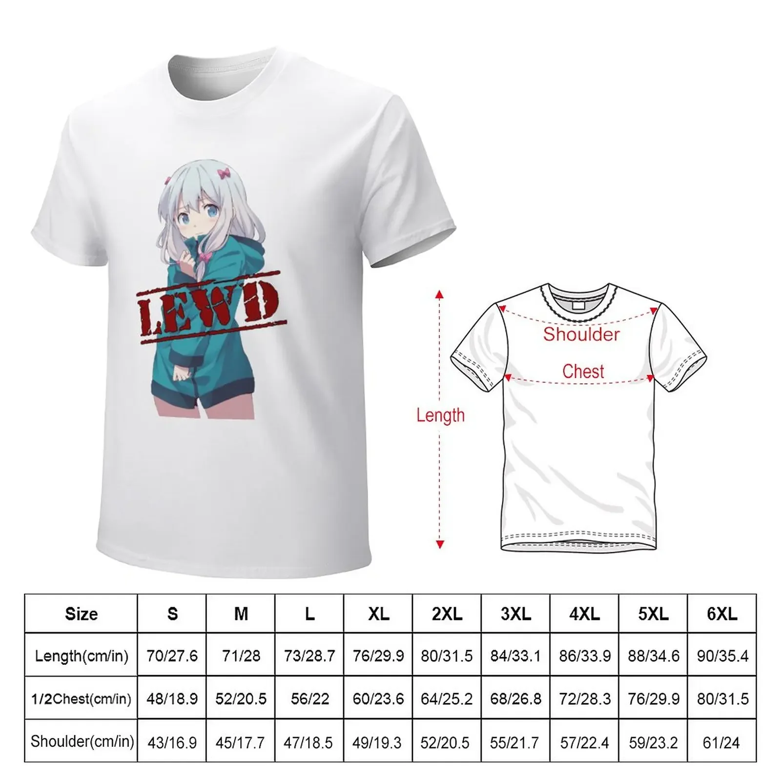 Eromanga Sensei: Lewd Sagiri Is Lewd T-Shirt tops sweat Short sleeve tee men