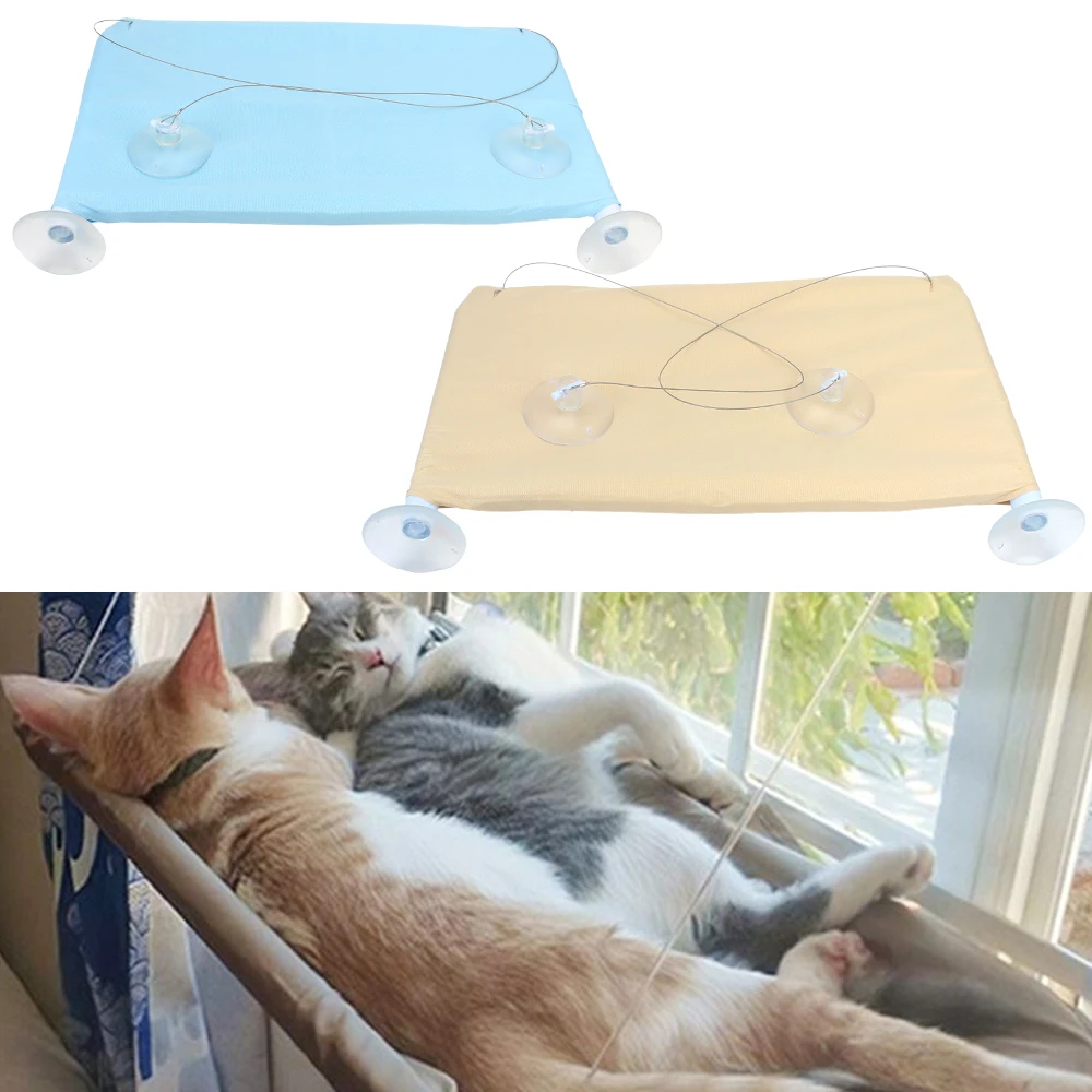 With Mat Shelf Seat Bed Cat Nest Window Hammock Cat Hanging Beds For Cats Pet Hammock Bed Bearing 17.5KG