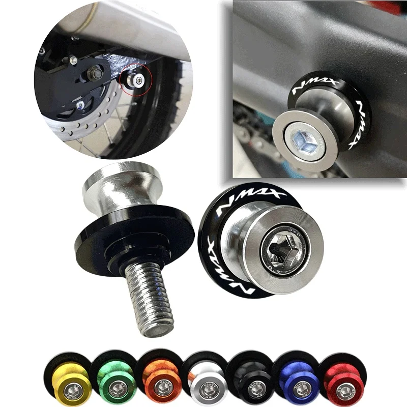 

For YAMAHA NMAX155 NMAX125 NMAX 155 125 N-MAX 2017 2018 2019 CNC Aluminum Motorcycle Swingarm Spool Slider Stand Screws 6MM