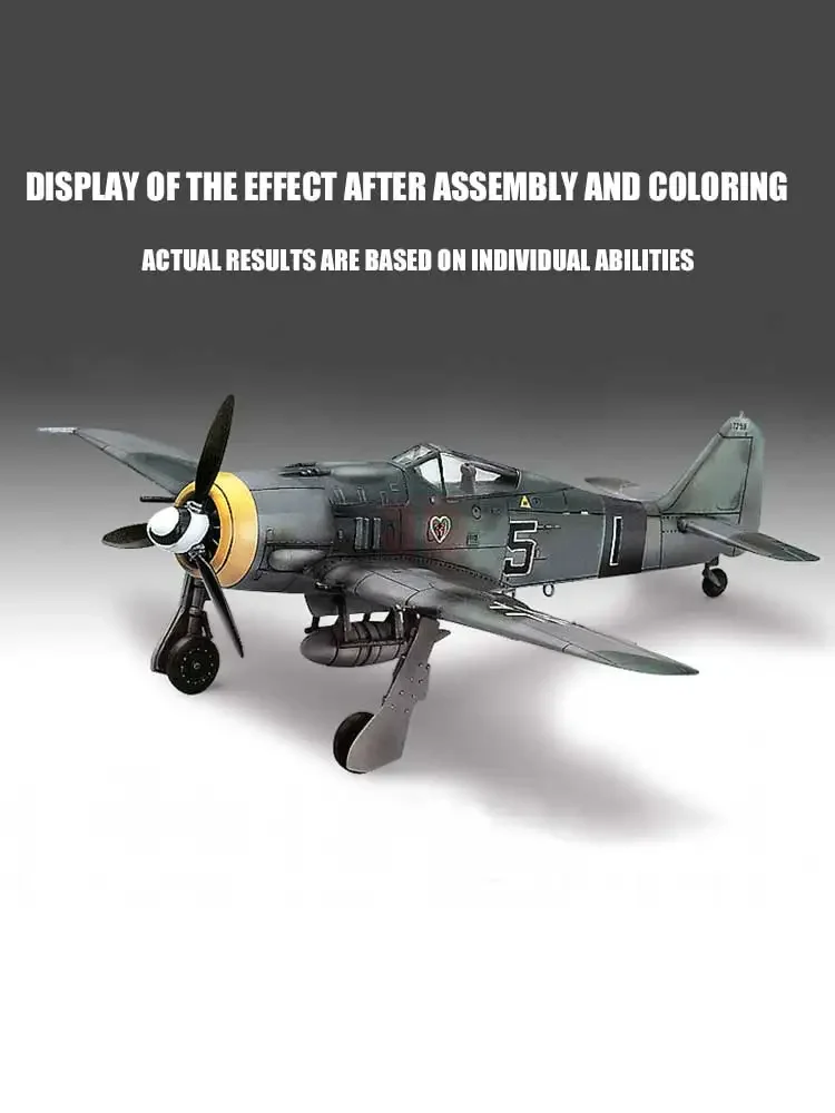 Academy Assembly Model Kit 12480 FW190A-6/8 Fighter 1/72 SCAE