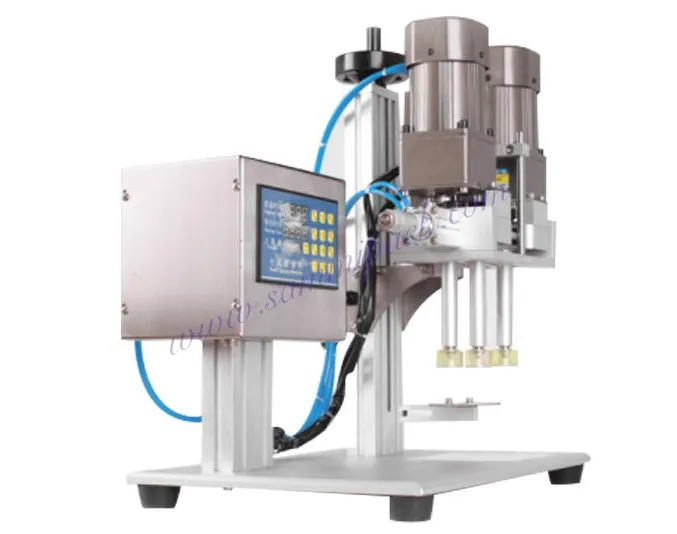 Automatic Desktop Pneumatic Electric Twist Off Spray Trigger Pump Dropper Plastic Screw Lid Capping Machine