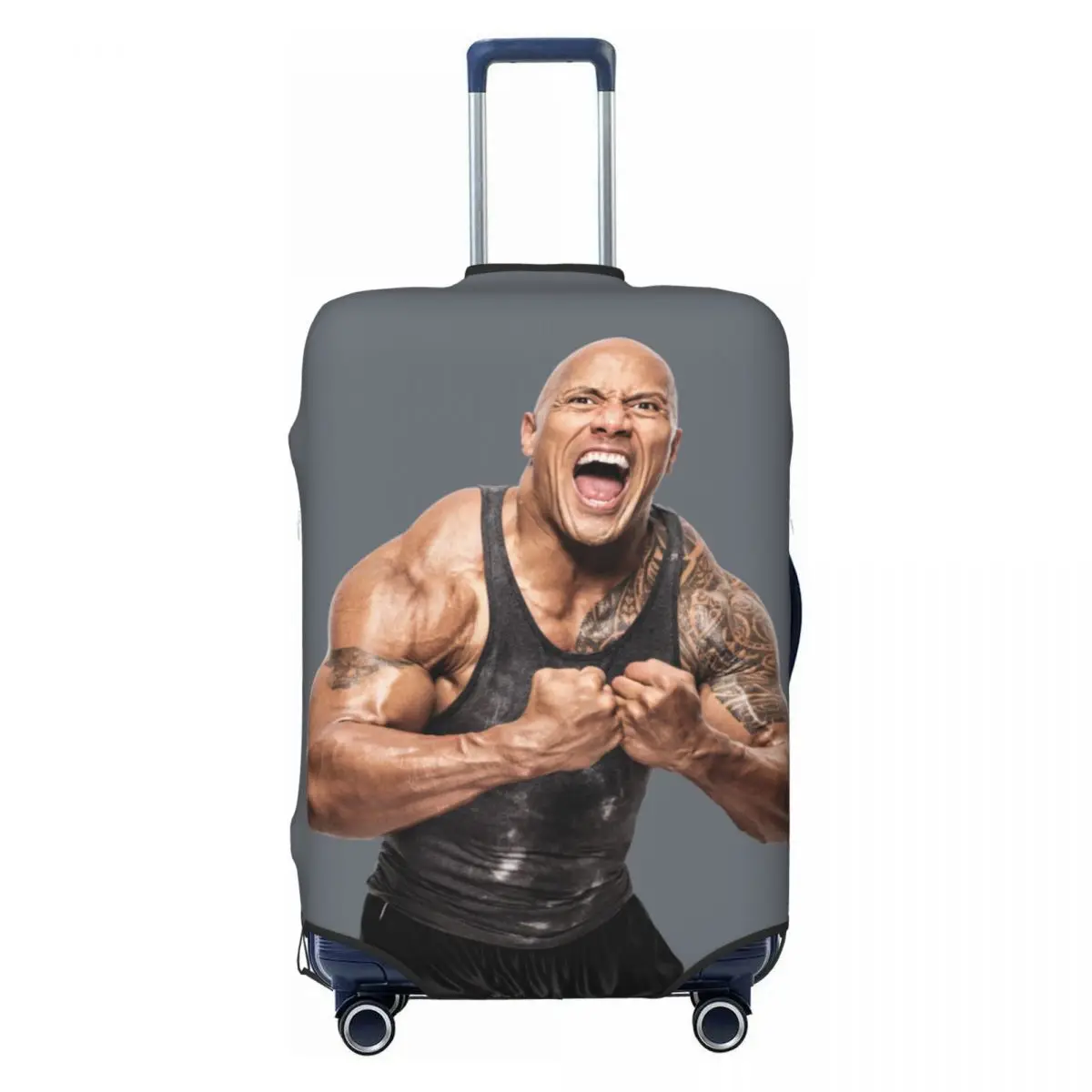 

Custom Dwayne The Rock Johnson Meme Luggage Cover Cute Suitcase Protector Covers Suit For 18-32 inch
