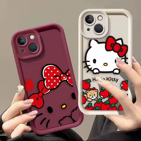 Cartoon Hello Kitty Phone Case For OPPO A92S A16K A60 A15 RENO 6 5 3 2 Lite 4G FIND X5 5G R17 R11 R11S Silicone Case Funda Shell