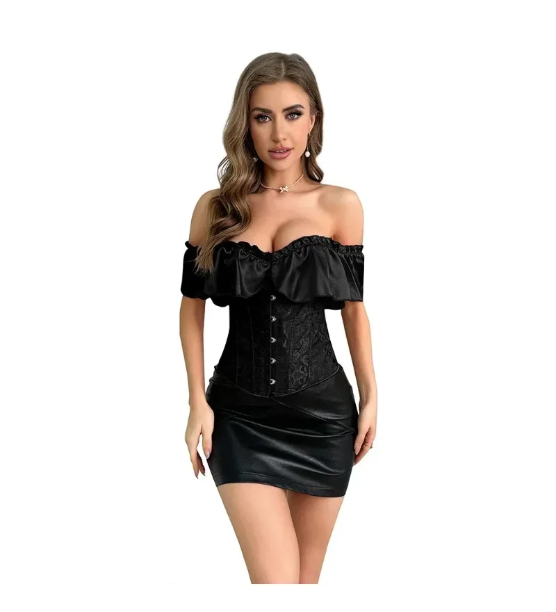 mangas-babados-feminino-overbust-espartilho-corpo-shapewear-bordado-floral-preto-nupcial-topo-bustier-corsele