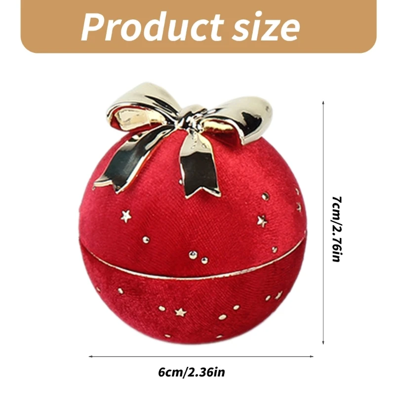 Scatola archiviazione gioielli delicata e display Anelli rotondi decorativi scatola stoccaggio con interni morbidi e