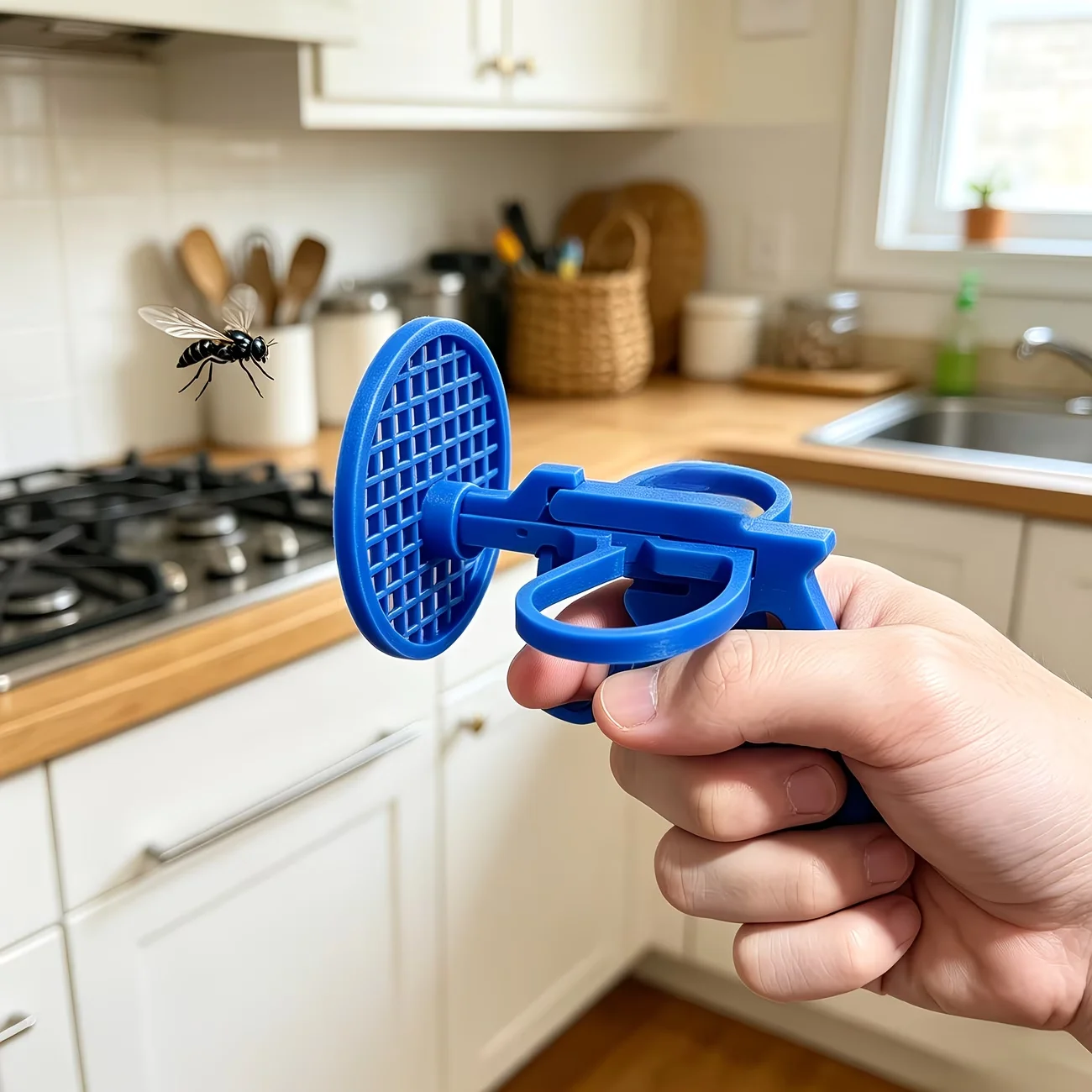 Image of Kreativer Katapult-Fliegenklatscher mit Einhandbedienung, Präzisions-Fliegenkiller, Dekoratives Zubehör