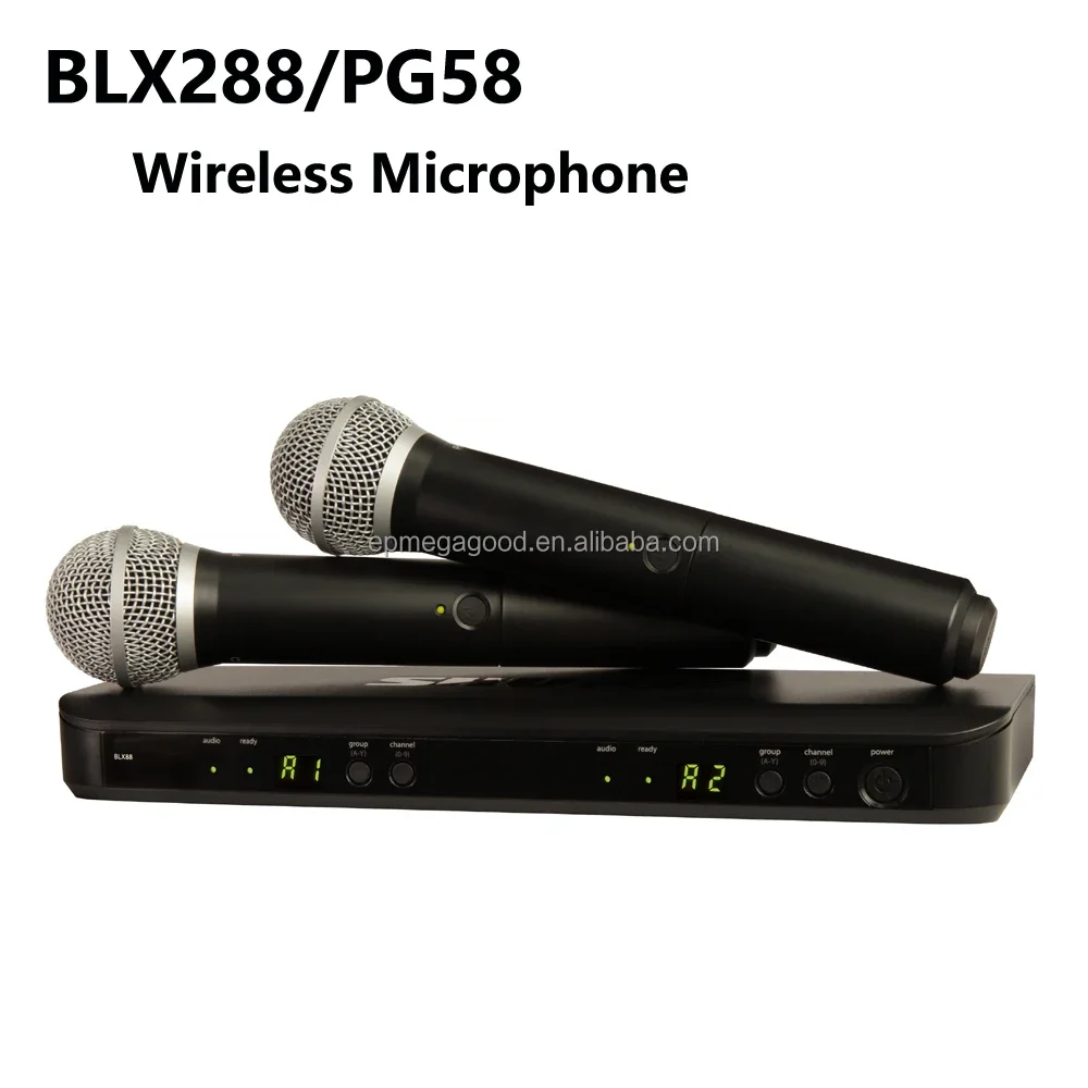 BLX8 BLX288 PG58 wireless Microphone UHF dual microphone kit microphone wireless system