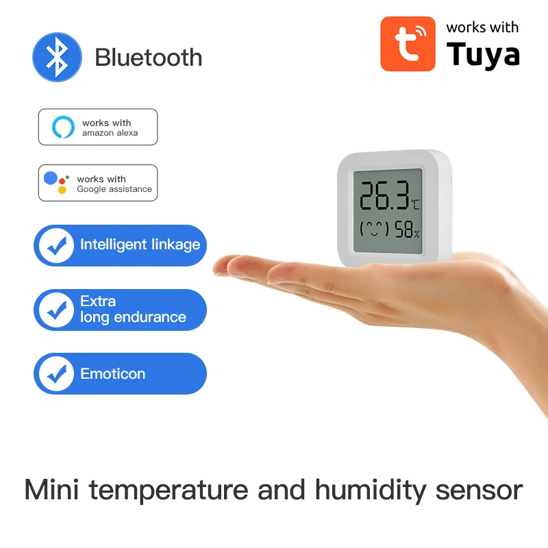 

Wifi Temperature Sensor Digital Connected Environment Humidity Sensor Comfortable Remote Control Thermometer For Tuya