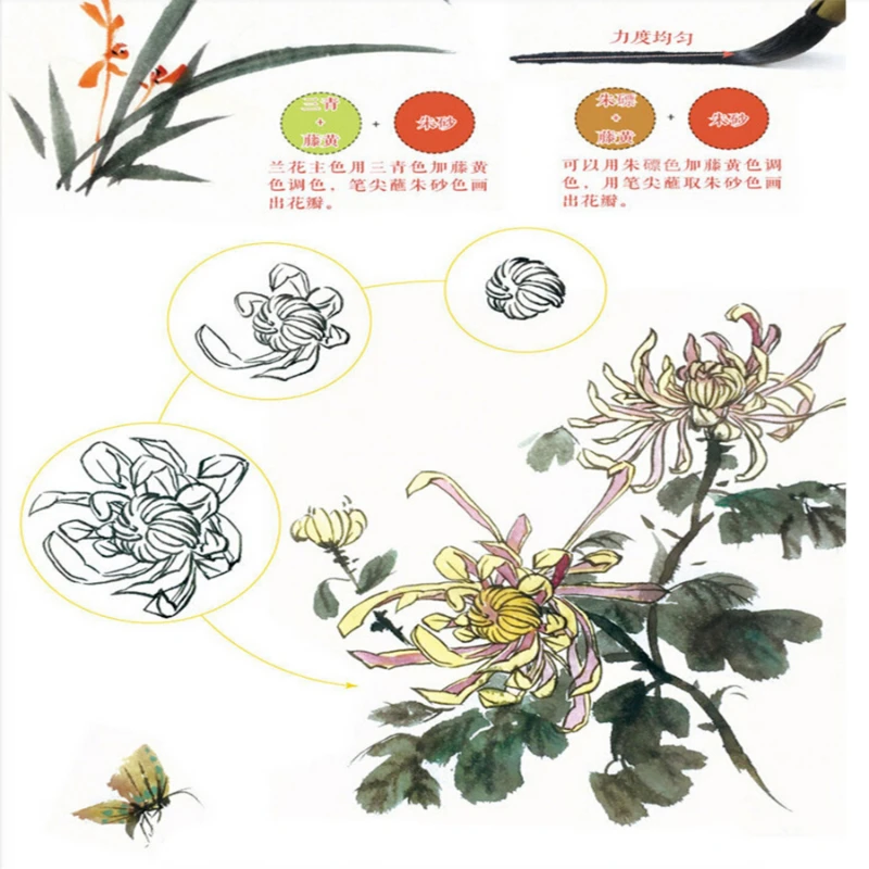 Pintura tradicional chinesa Tutorial Livro, Iniciantes da Entrada para o Mestre, Freehand, Já Tutorial