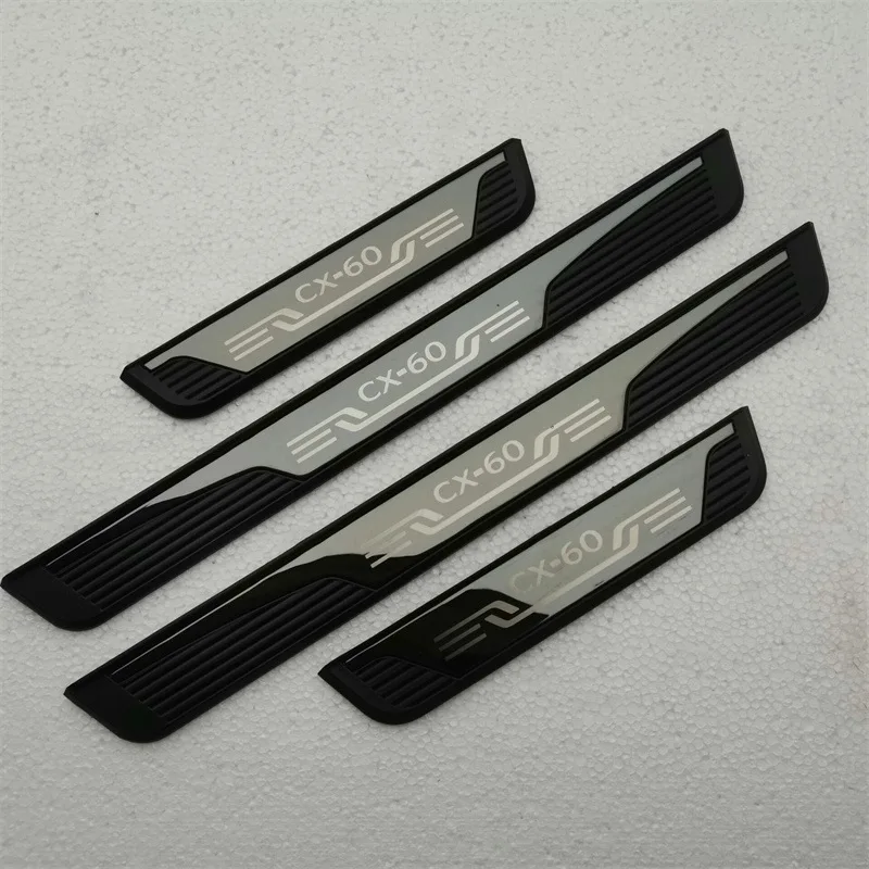 For Mazda CX-60 CX60 2023 2024 2022 Door Sill Scuff Plate Welcome Pedal Protector Kick Stainless Steel Car Styling Car Accessory