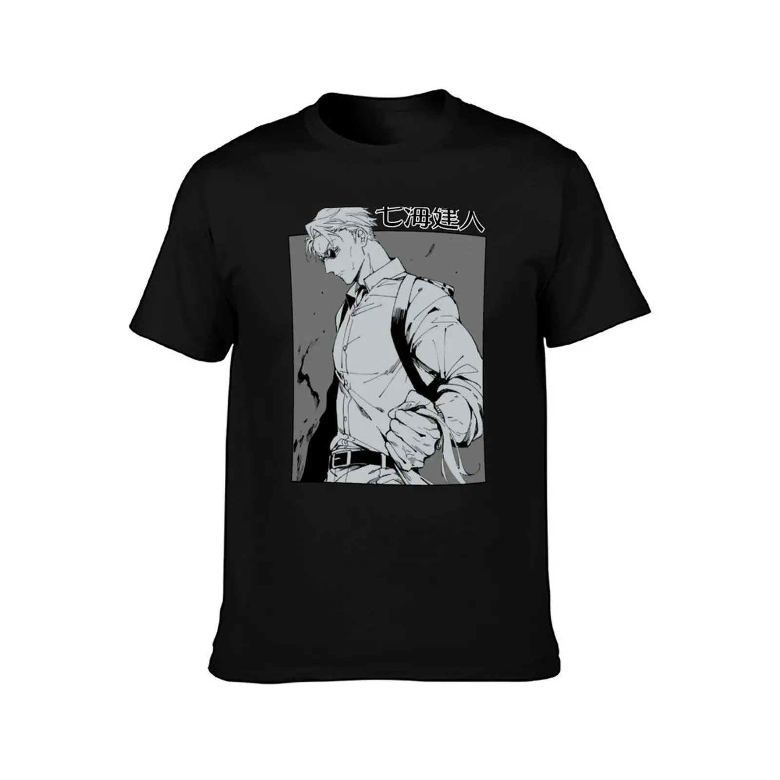 Nanami Kento T-Shirt, Summer Casual Cotton Tee, Oversized Streetwear Tops, Vintage Graphic Print, Loose Fit Short Sleeve