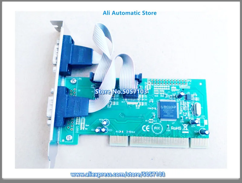 MM-PIO9865-2S Industrial Control Server PCI To RS232 Serial Port Expansion 2 Port COM Card Genuine