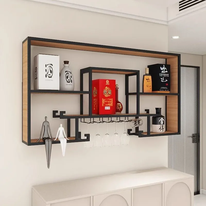 

Bottle Corner Kitchen Wine Cabinets Display Liquor Storage Restaurant Club Wine Rack Buffet Metal Botellero Vino Showcase