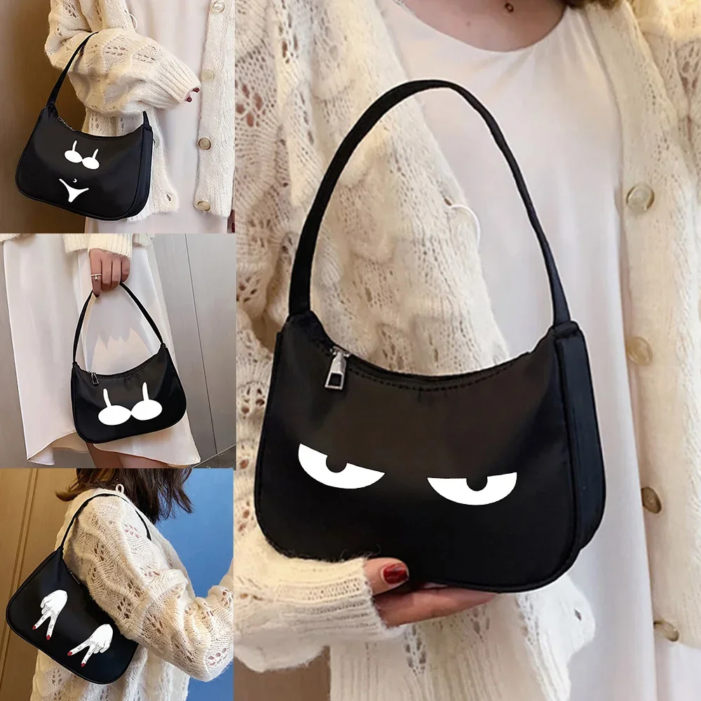 Female Bags Armpit Shoulder Bag Clutch Chest Pattern Print Casual Women Hobos Handbag Underarm Bags Purse Commuter